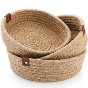 Eco Friendly Jute Storage Basket Pack Of 3