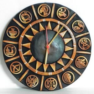Terracotta Wall Clock(Zodiac Sign)