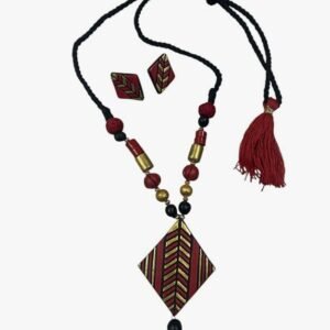 Terracotta Nacklace With Ear Ring Set